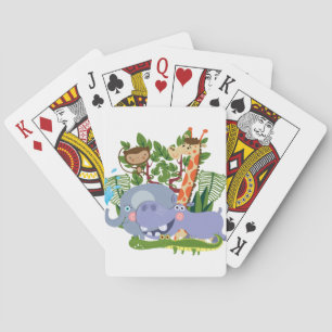 Jeu De Cartes Animaux mignons de safari