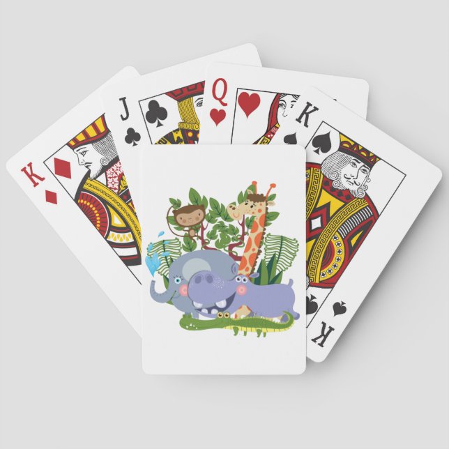Jeu De Cartes Animaux mignons de safari (dos)