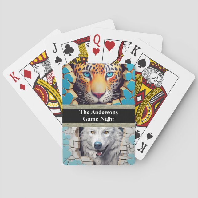 Jeu De Cartes Animaux modernes personnalisables (dos)