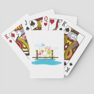 Jeu De Cartes Animaux Sur Un Pont