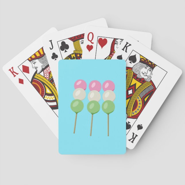 Jeu De Cartes Anime Blue Pastel Dango Classic Playing Cartes (dos)