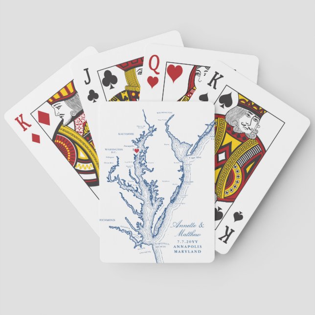 Jeu De Cartes Annapolis MD Destination Wedding Favor (dos)