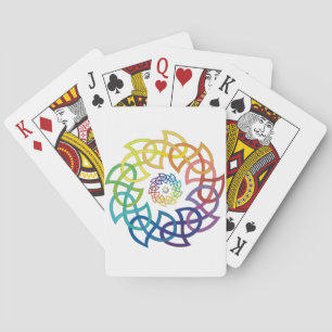 Jeu De Cartes Anneaux celtiques de Knotwork d'arc-en-ciel