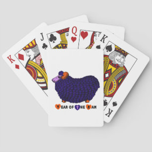Jeu De Cartes Année chinoise du mouton violet Jouer des cartes