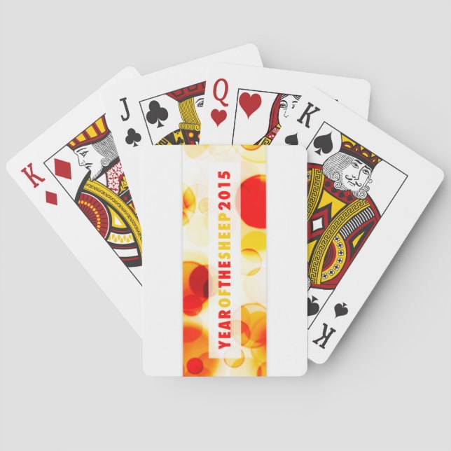 Jeu De Cartes année des moutons 2015 (bokeh) (dos)