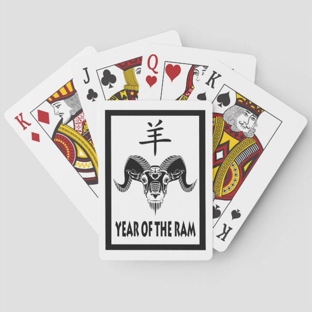 Jeu De Cartes année du bélier (wildRam) (dos)