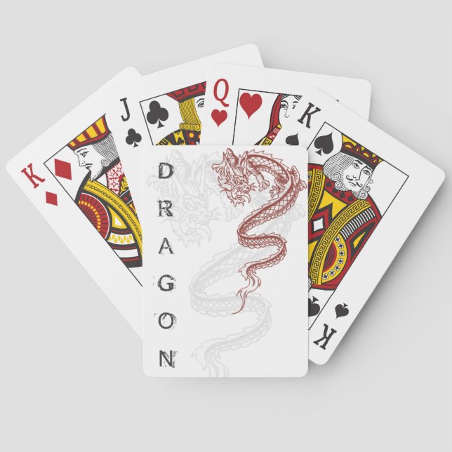 Jeu De Cartes Année du dragon Cartes de jeu personnalisées (dos)