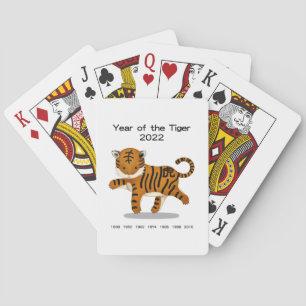 Jeu De Cartes Année du Tigre 2022 Cute Zodiac Animal Keepsaké