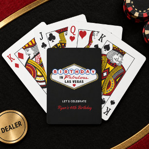 Jeu De Cartes Anniversaire à Las Vegas Fabuleuse Noir