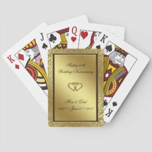 Jeu De Cartes Anniversaire classique du Mariage d'or