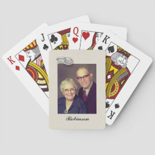 Jeu De Cartes Anniversaire de mariage - Argent personnalisé