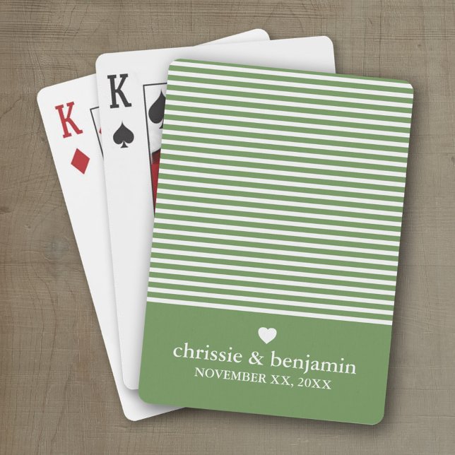 Jeu De Cartes Anniversaire de mariage personnalisé mariée marié  (Wedding and Anniversary Playing Cards - Personalize with your information)