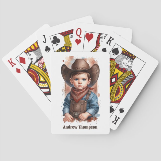 Jeu De Cartes Anniversaire sur le thème des cow-boys western per (dos)