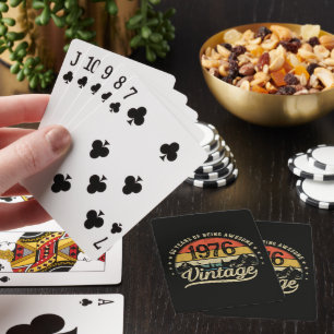 Jeu De Cartes Anniversaire Vintage 1976 50 Ans 50ème