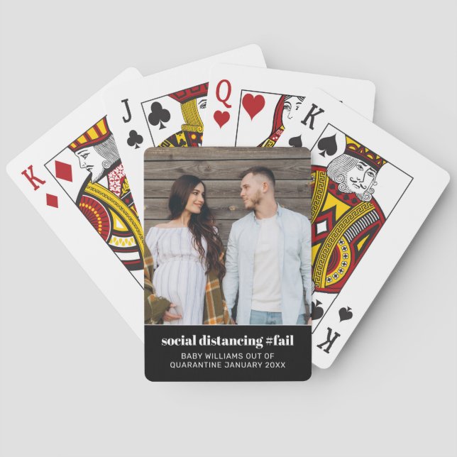 Jeu De Cartes Annonce de grossesse bébé de quarantaine Photo (dos)