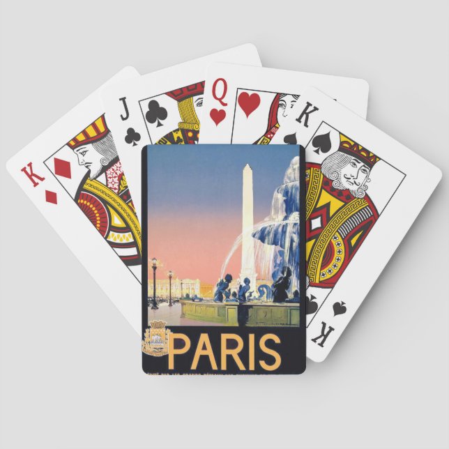 Jeu De Cartes Annonce Voyage Paris vintage (dos)