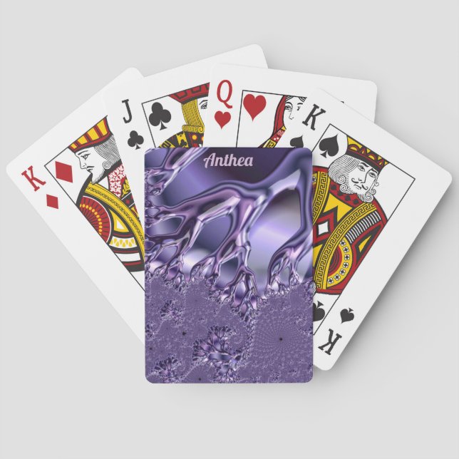 Jeu De Cartes ANTHEA ~ Motif de conception fractale ~ Doigts Icy (dos)