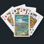 Jeu De Cartes Antigua-et-Barbuda Art de voyage peint Vintage<br><div class="desc">Art vectoriel d'Antigua et Barbuda. Antigua-et-Barbuda,  paradis des îles jumelles des Caraïbes,  est connue pour ses plages de sable blanc immaculées,  ses eaux cristallines et sa riche histoire maritime.</div>