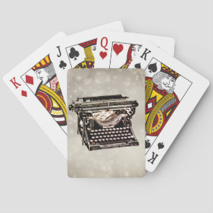 Jeu De Cartes Antique machine à écrire Vintage Collectif