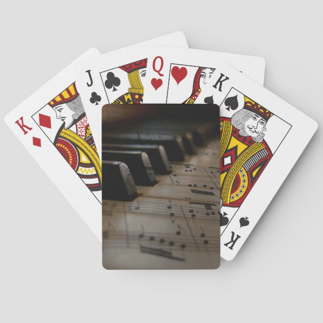 Jeu De Cartes Antique Musique Piano Keys Bicyclettes de jeu (dos)