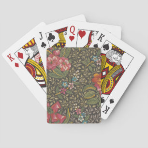Jeu De Cartes Antique Toile de Jouy motif floral français