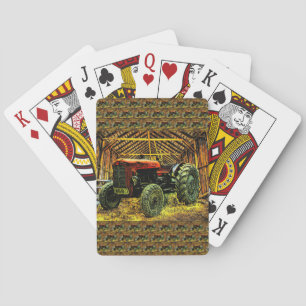 Jeu De Cartes Antique Tracteur rouge Russe Barne