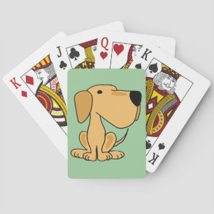 Jeu De Cartes AO - Mignonne Jaune Jaune Jaune Labrador Jouer des