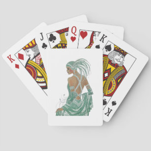 Jeu De Cartes Aperçu d'élégance : robe verte dos nu design