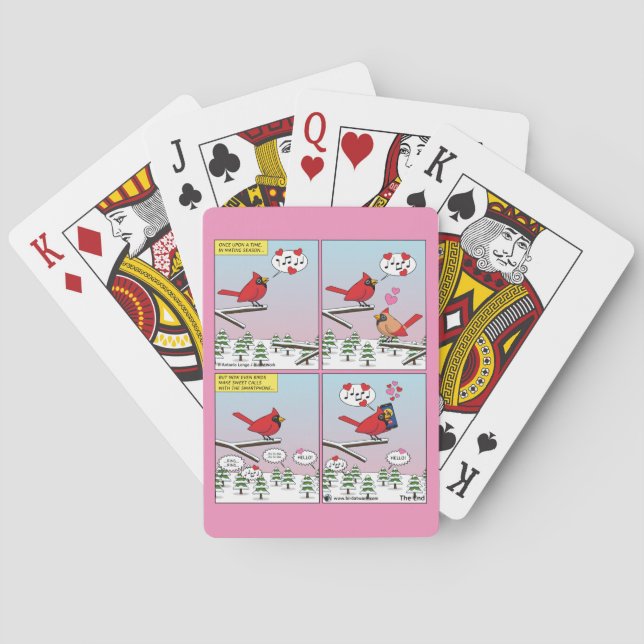 Jeu De Cartes Appels de accouplement d'oiseaux modernes comique (dos)