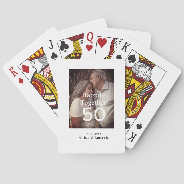 Jeu De Cartes applaudissements à 50 ans anniversaire ajouter nom (dos)