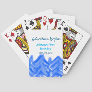 Jeu De Cartes Aqua blue Adventure commence 1er anniversaire mont