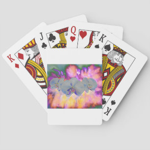 Jeu De Cartes Aquarelle Abstraite orchidées tropicales