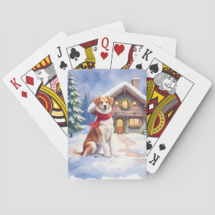 Jeu De Cartes Aquarelle Appenzeller Sennenhund Chalet Alpin