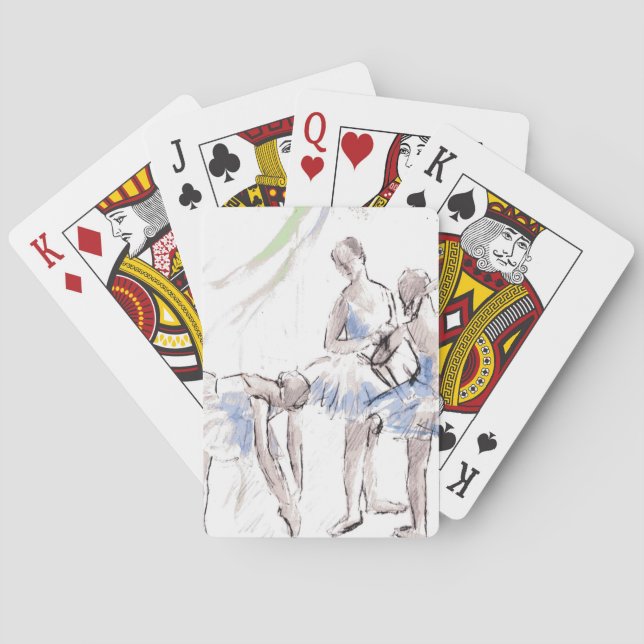 Jeu De Cartes Aquarelle Ballet Danse Ballerina (dos)