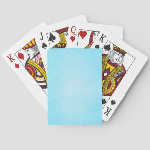 Jeu De Cartes Aquarelle bleu turquoise Modèle blanc