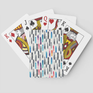 Jeu De Cartes Aquarelle brosse, coloré et transparent