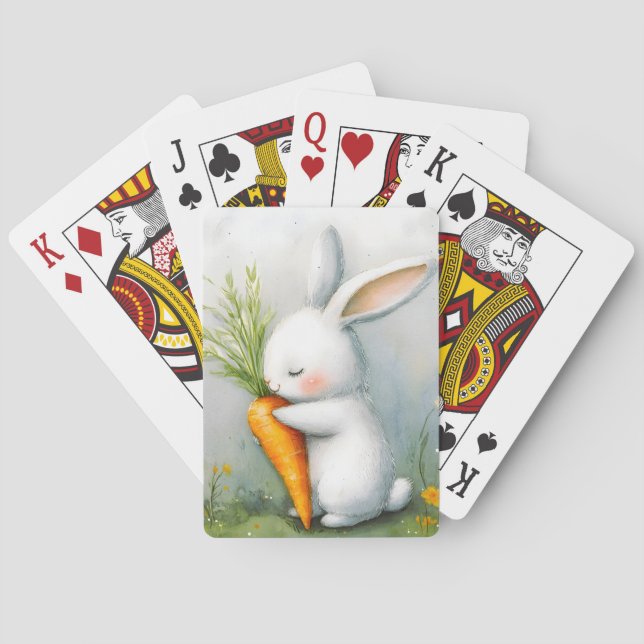 Jeu De Cartes Aquarelle Bunny Happy Harvest (dos)