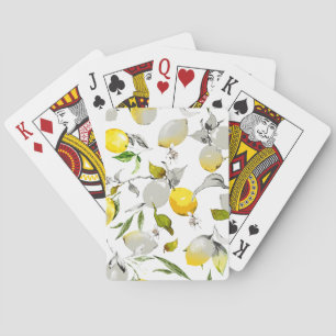 Jeu De Cartes Aquarelle citrons 20