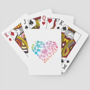 Jeu De Cartes Aquarelle Coeur des États-Unis