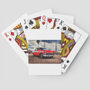 Jeu De Cartes Aquarelle de Chevrolet Bel Air 1956