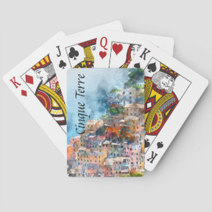 Jeu De Cartes Aquarelle de Cinque Terre Italie