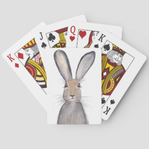 Jeu De Cartes Aquarelle de lapin lièvre