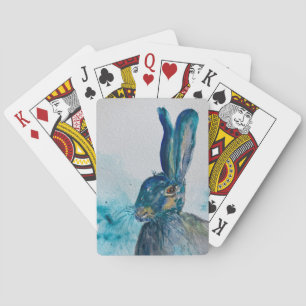 Jeu De Cartes Aquarelle de lapin lièvre
