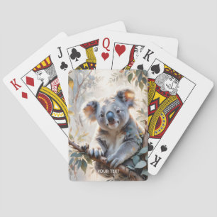 Jeu De Cartes Aquarelle de l'arbre de Koala mignonne Imaginaire