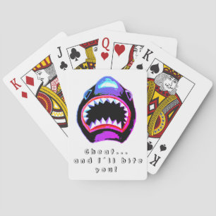 Jeu De Cartes Aquarelle de requin rose violet illustration
