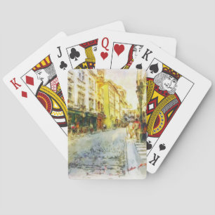 Jeu De Cartes Aquarelle des rues du Vieux Prague