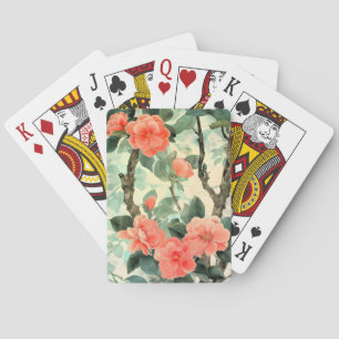 Jeu De Cartes Aquarelle du jardin de la Camelia