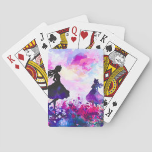 Jeu De Cartes Aquarelle fleur sauvage Wonderland