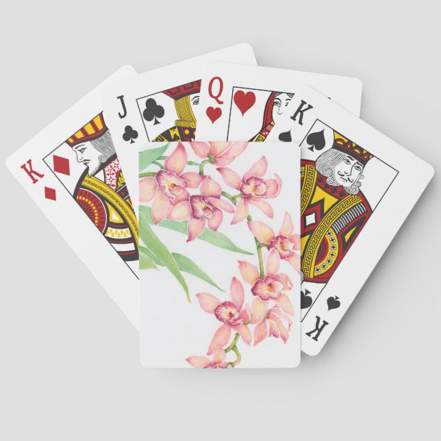 Jeu De Cartes Aquarelle Fleurs roses (dos)