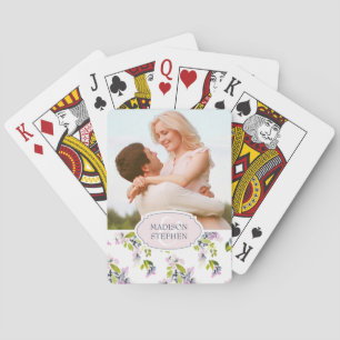 Jeu De Cartes Aquarelle florale délicate - Photo Mariage